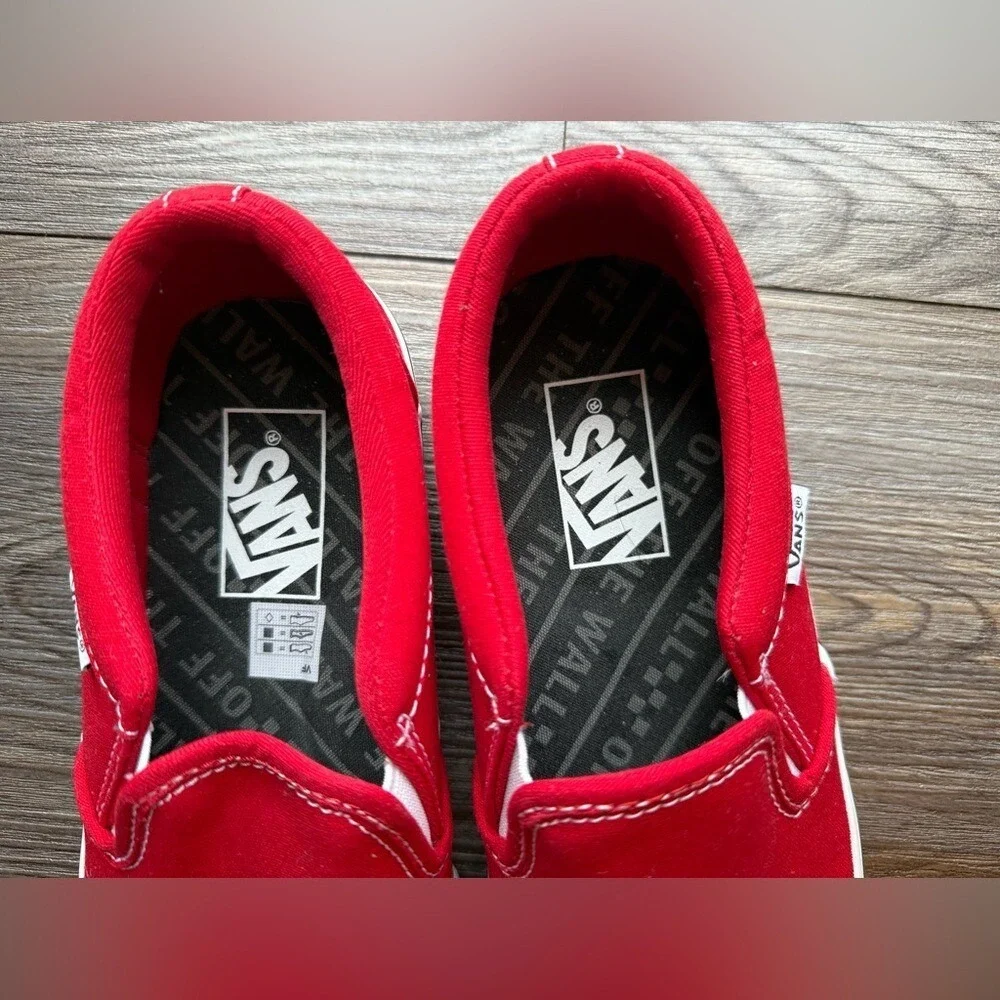 Vans Asher Checker Sidewall Racing‎ Red Men's size 7